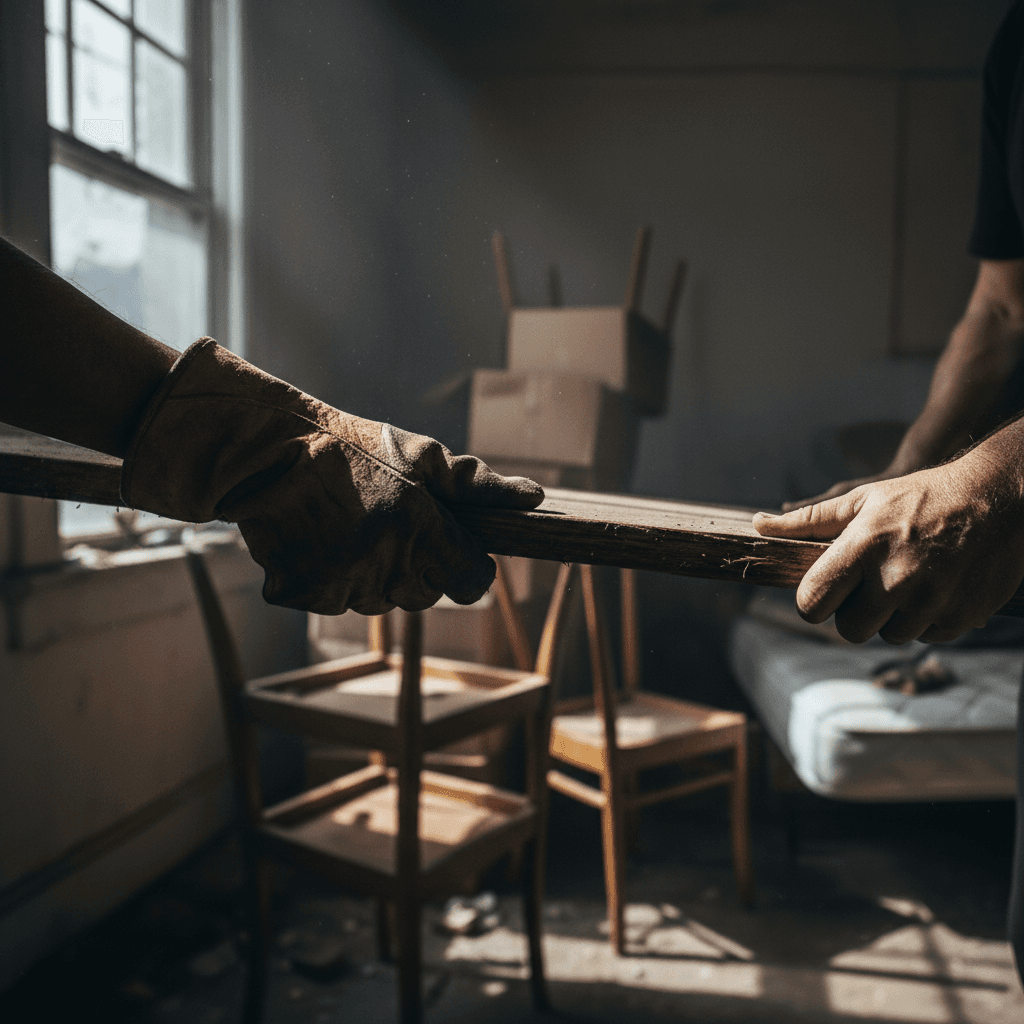 Post-construction commercial space being professionally cleaned